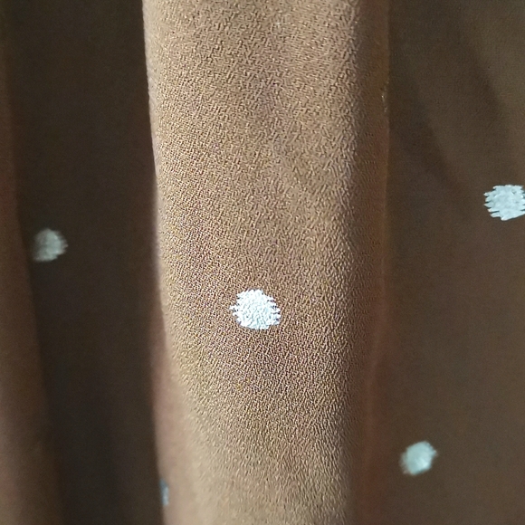 Brown Polka Dot Maxi Dress - Picture 6 of 7